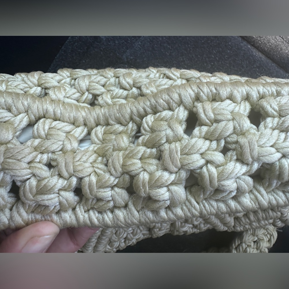 VINTAGE Macrame Shoulder Bag ,Boho, tote, - Picture 7 of 9